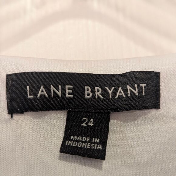 Lane Bryant White Black Diamond Leopard Print Maxi Dress Brushstroke Wrap Sz 24 - Picture 7 of 10